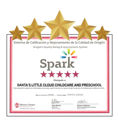 Top Rated - Spark 5 stars - Oregon Quality Rating and Improvement System